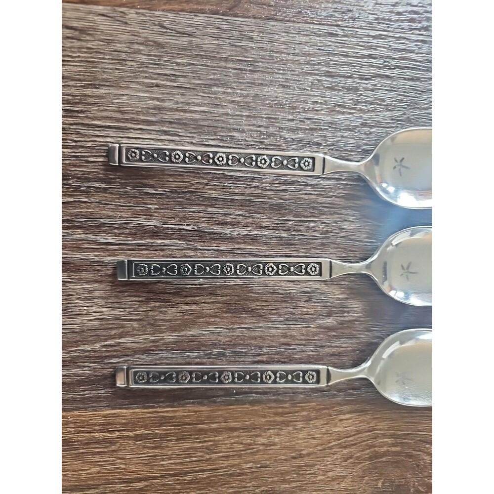 Gorham Hacienda 3 Tablespoons Vintage Stainless Steel Flatware Black Accents - Picture 2 of 5